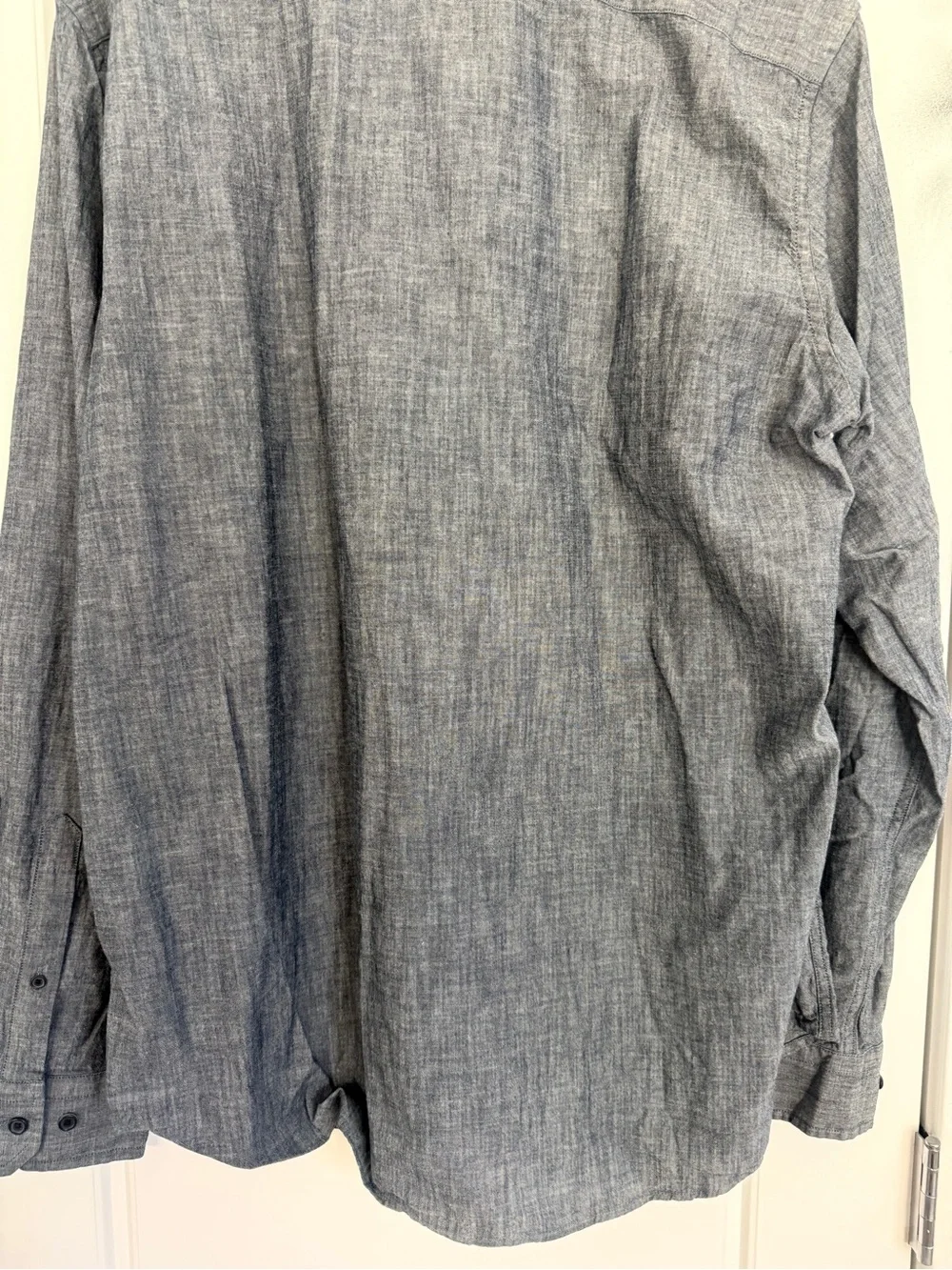 Banana Republic Heathered Light Blue Button-Up Shirt